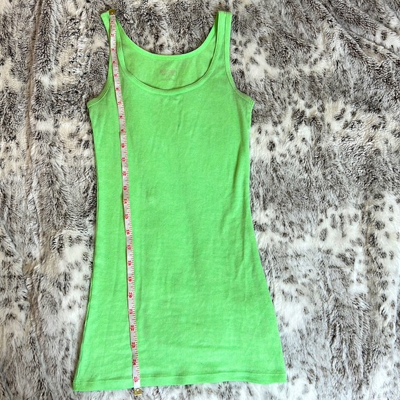 Mossimo Green Ribbed Tank S/P - Picture 4 of 5